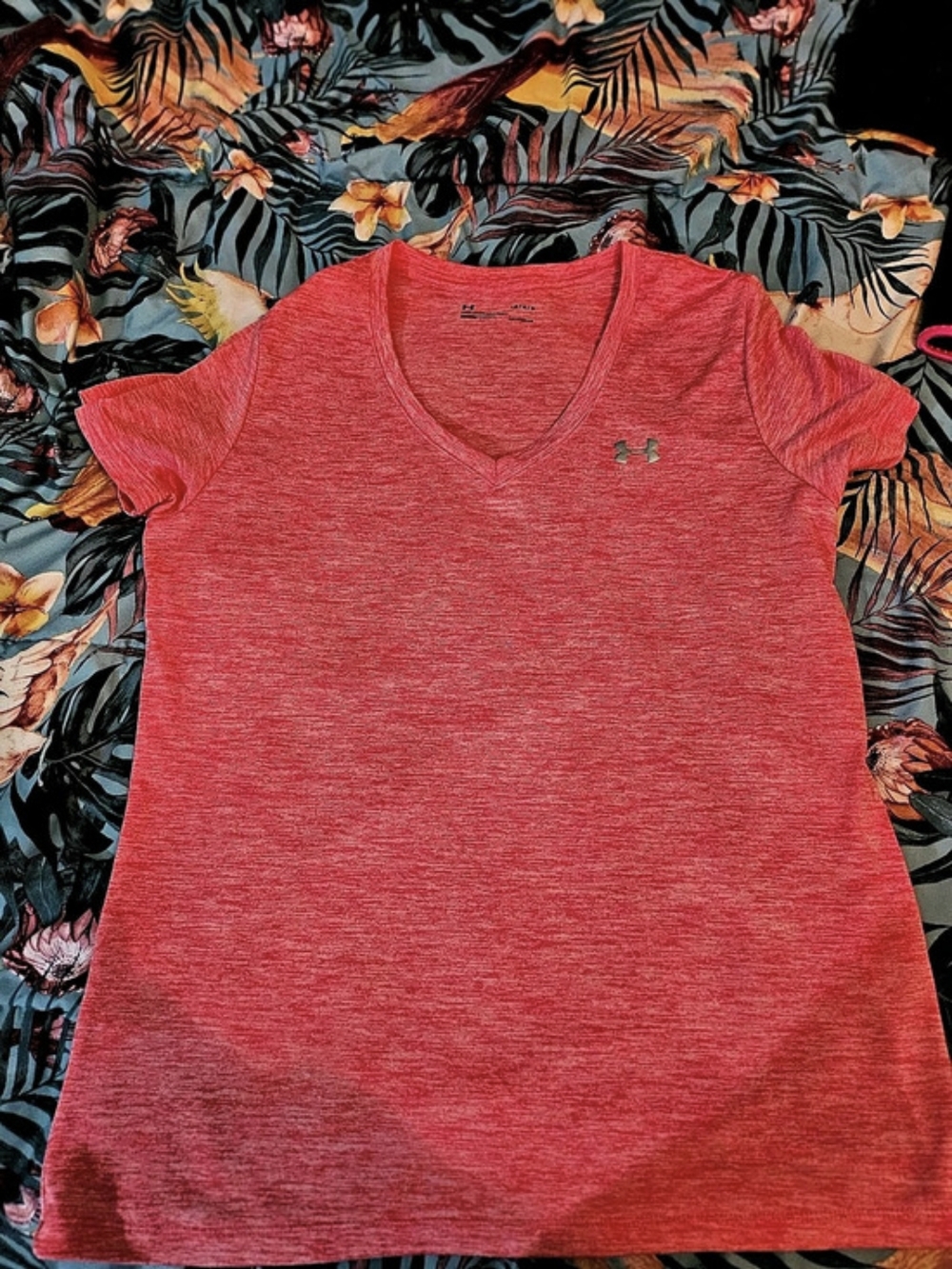 Under Armour UA Tech Twist V-Neck Short Sleeve Pink Large
